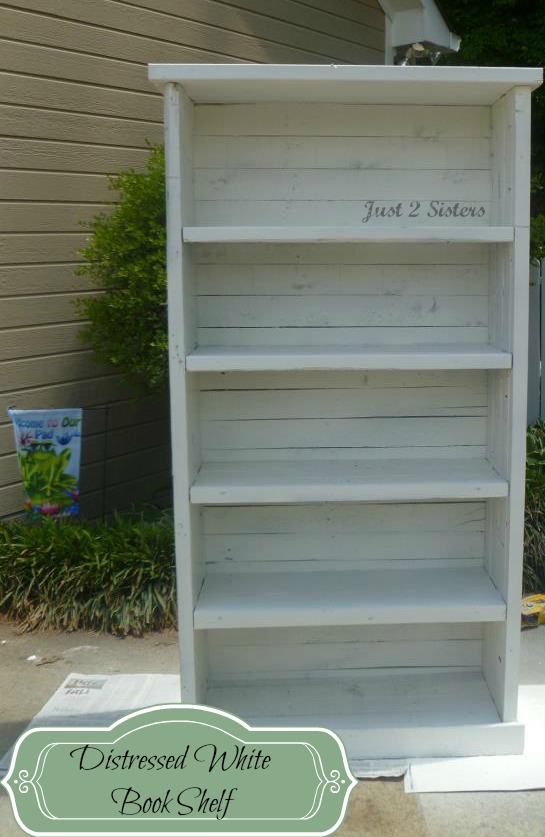 white bookcase