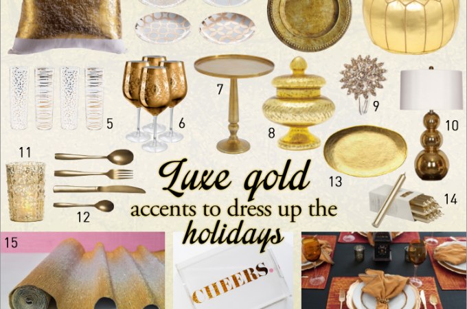 Impress guests with Luxe Gold Holiday Decor